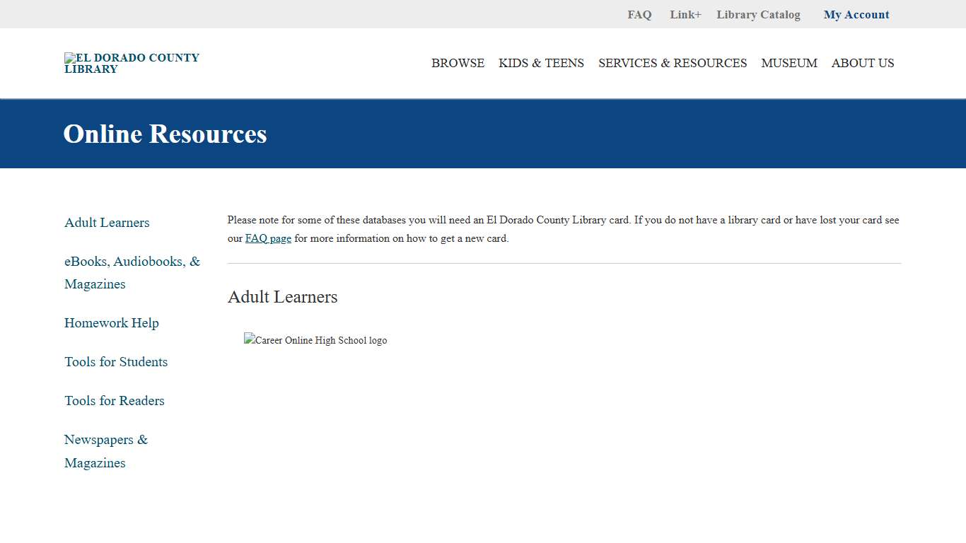 Online Resources – El Dorado County Library