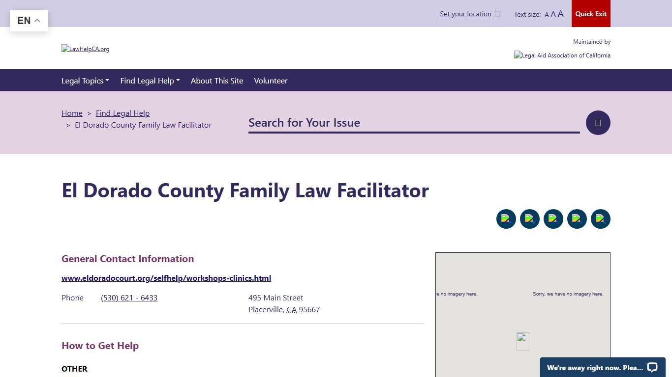 El Dorado County Family Law Facilitator LawHelpCA - Legal aid and legal help near you