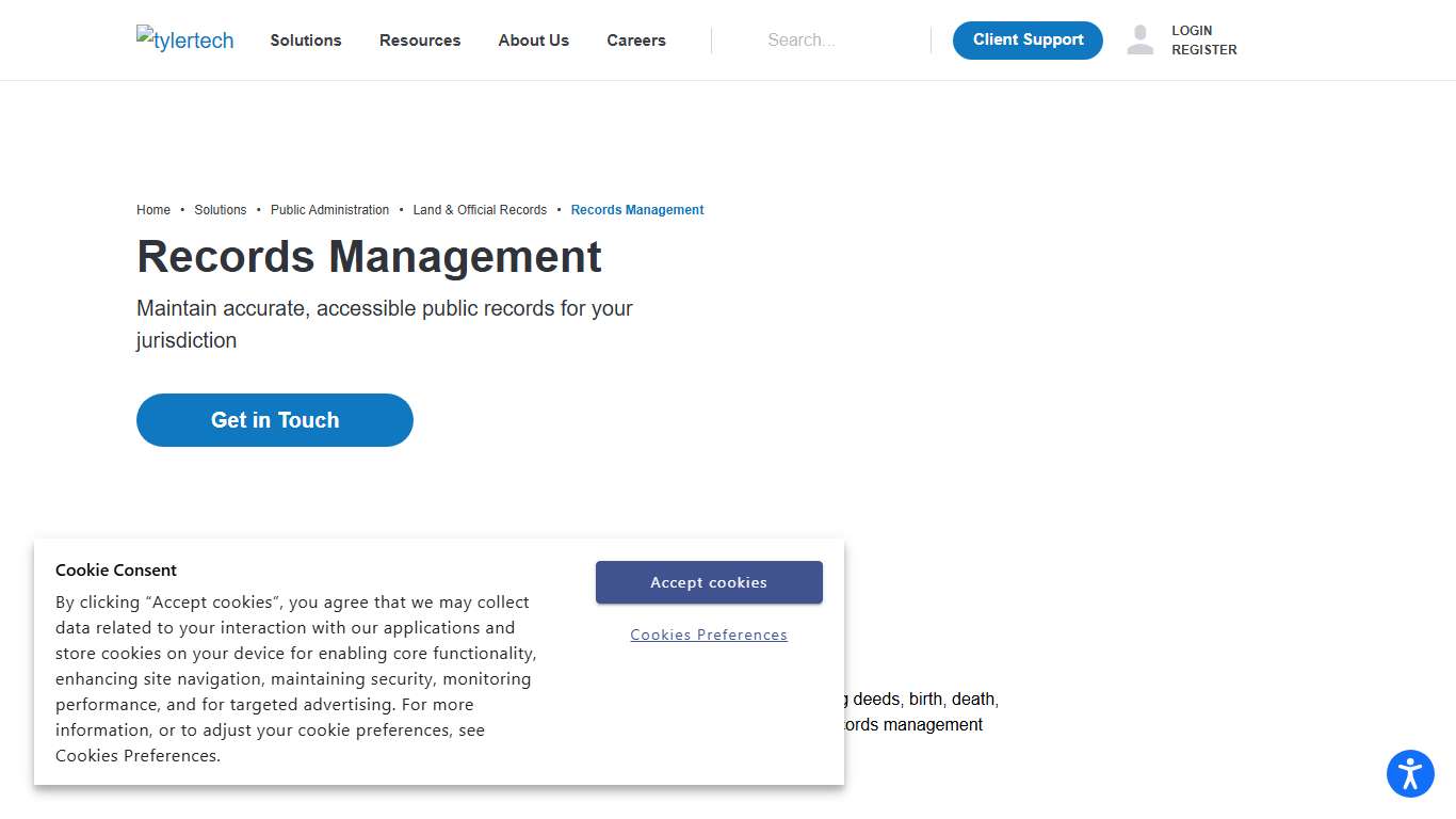 Records Management Land & Official Records Tyler Tech